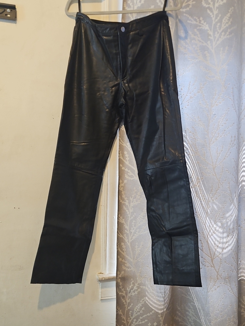 Black Leather Pants - Banana Republic
